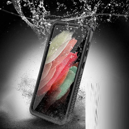 Etui D-Pro 360° Waterproof Case IP68 obudowa wodoodporna wodoszczelna pancerna do Samsung Galaxy S21 FE (Czarny)