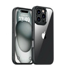 Etui D-Pro Crystal Hybrid obudowa hybrydowa mocna z czarną ramką do iPhone 16 Pro (Przezroczysty/Czarny)