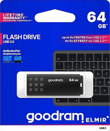 Pendrive GOODRAM UME3 USB 3.0 Flash Drive szybki odczyt 60MB/s pamięć 64GB