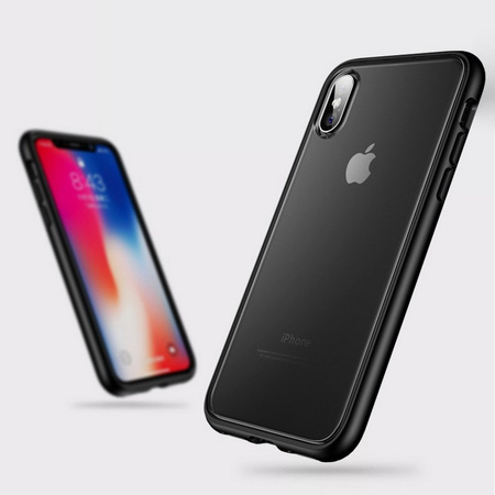 Etui D-Pro Matte Hybrid obudowa matowa do iPhone XS Max (Czarny)