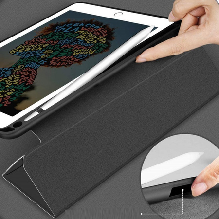 Etui D-Pro Smart Cover Case pokrowiec obudowa z klapką z uchwytem na rysik Apple Pencil / iPad Mini 4/5 (Czarne)