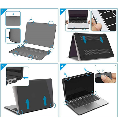 Hard Case etui obudowa MacBook Pro 14" A2442 A2779 A2918 A2992 M1/M2/M3 (2021-2023) (Carbon Black)