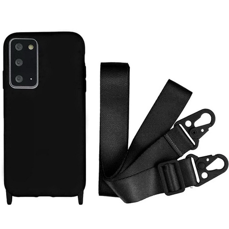 Etui D-Pro Crossbody XL obudowa pasek smycz zawieszka na ramię szyję do Samsung Galaxy S23 Plus (Czarny)