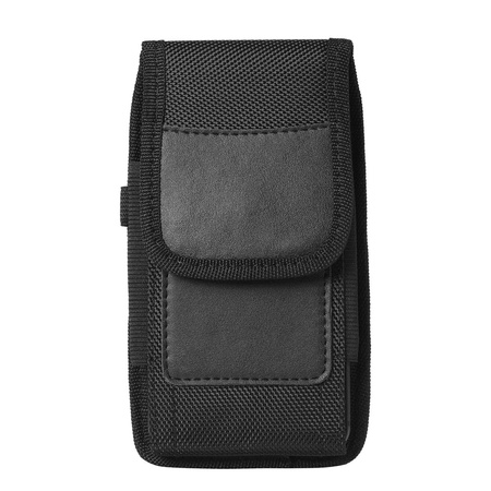 Kabura pionowa D-Pro Holster Oxford V2 etui do paska na telefon do 7.2 Cala (rozm. XXL) (Czarny)