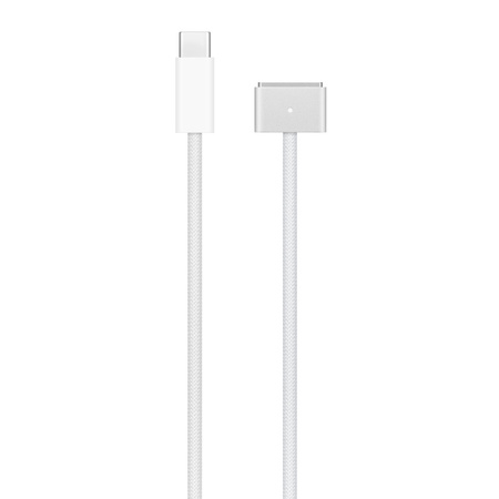 Kabel przewód zasilający magnetyczny 140W USB-C do Apple MagSafe3  MacBook Pro 14/16 Air 13/15 M2 M3 200cm 2m (HQ) (Biały)