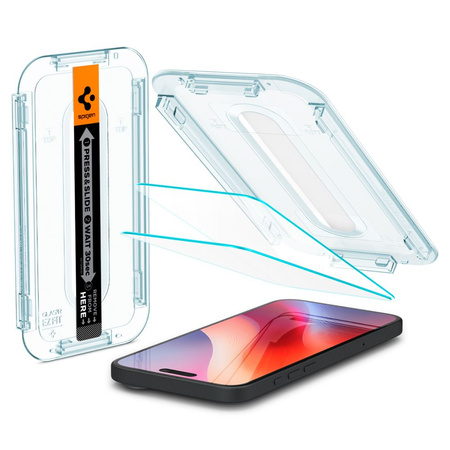 Spigen Ez-Fit Glass szkło hartowane do iPhone 16 Pro (2 szt.) (Clear)