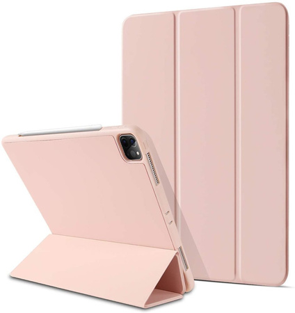 Etui D-Pro Smart Cover Case pokrowiec obudowa z klapką z uchwytem na rysik Apple Pencil / iPad Pro 11 2018/2020/2021/2022 (Różowe)