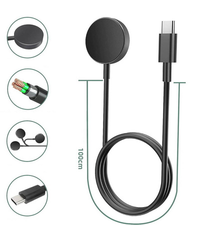 Ładowarka indukcyjna kabel magnetyczny USB-C do Samsung Watch 3/4/5/5 Pro/6/6 Classic/Active 1/2