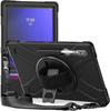 D-Pro 360 Armor Strap Case etui pancerne z uchwytem na rękę i paskiem na ramię do Samsung Galaxy Tab S8 Ultra / S9 Ultra / S10 Ultra 14.6" (Czarne)