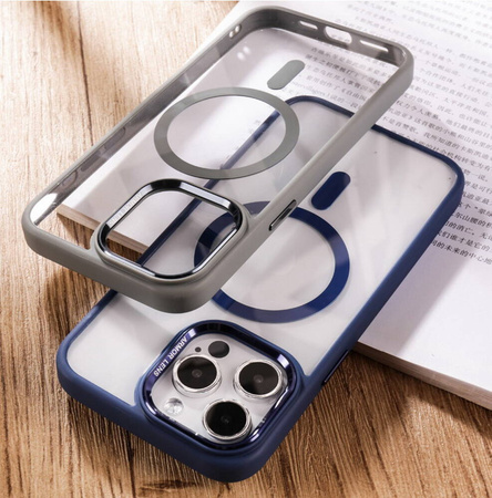 Etui obudowa magnetyczna Metal Camera Hybrid do MagSafe iPhone 15 (Biały)