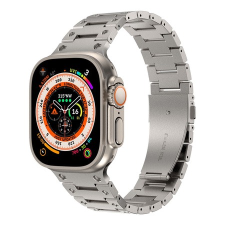 Pasek bransoleta tytanowa Y Steel Link do Apple Watch 1/2/3/4/5/6/7/8/SE/Ultra 42/44/45/49mm (Starlight Titanium)