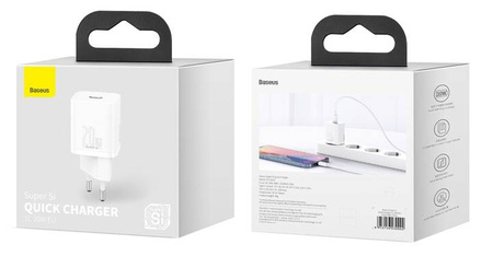 Ładowarka sieciowa Baseus Super SI szybka adapter USB-C 20W PD (Biały)