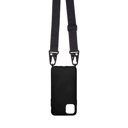 Etui D-Pro Crossbody XL obudowa pasek smycz zawieszka na ramię szyję iPhone 13 Pro Max (Czarny)