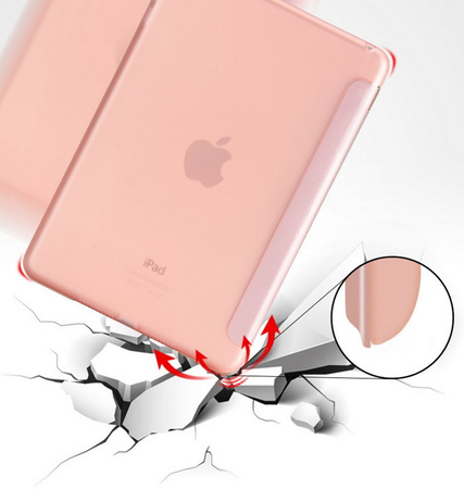 Etui D-Pro Smart Cover Case pokrowiec obudowa z klapką do Apple iPad Mini 1/2/3 (2012/2013/2014) (Różowy)