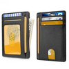 Portfel D-Pro RFID Black Cross Card Wallet płaski cienki etui na karty dokumenty (Czarny)