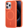 Etui Air Mesh Case obudowa magnetyczna hybrudowa do MagSafe iPhone 15 Pro (Pomarańczowy)