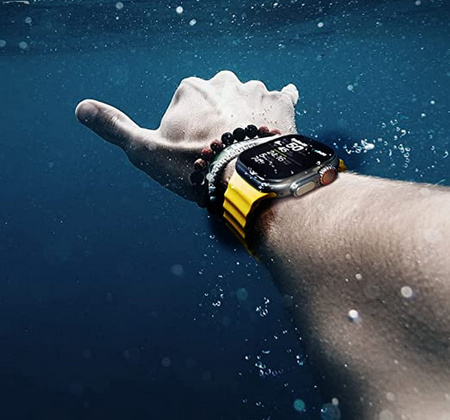 Pasek opaska sportowa D-Pro Ocean Loop do zegarka Apple Watch 1/2/3/4/5/6/7/8/9/10SE/Ultra 42/44/45/46/49mm (Żółty)