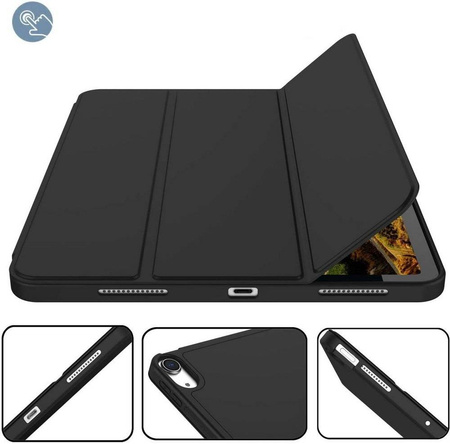 Etui D-Pro Smart Cover Case pokrowiec obudowa z klapką z uchwytem na rysik Apple Pencil / iPad Pro 10.9 2022 10 Gen. (Black)