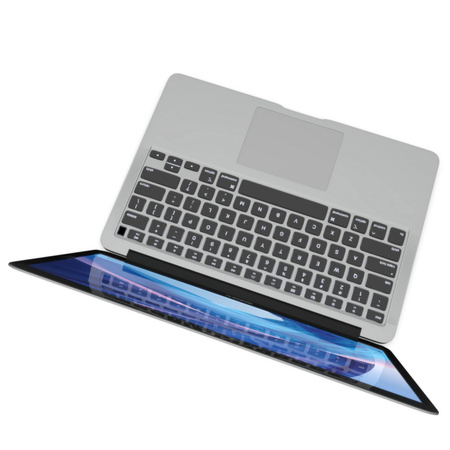 Nakładka osłona silikonowa na klawiaturę laptopa Apple MacBook Pro 13 (A2251/A2289/A2338) / Pro 16 (A2141) (Layout EU PL) (Przezroczysta)