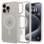 Etui Spigen Ultra Hybrid Case MagSafe obudowa mocna wzmacniana iPhone 15 Pro (Frost Natural Titanium)