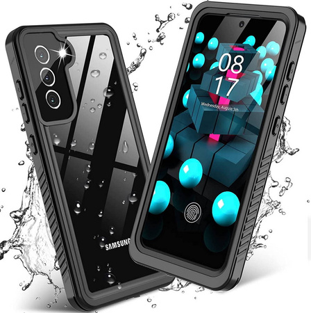 Etui D-Pro 360° Waterproof Case IP68 obudowa wodoodporna wodoszczelna pancerna do Samsung Galaxy S21 FE (Czarny)