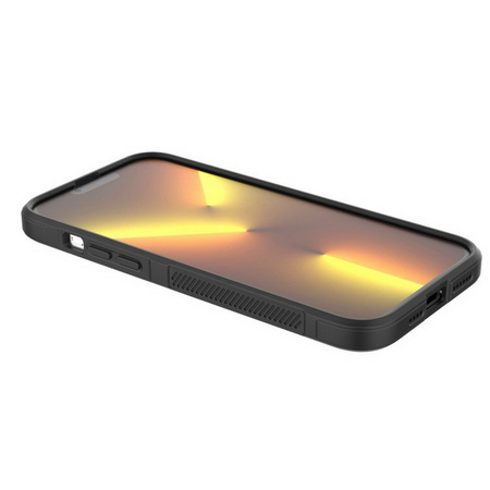 Etui D-Pro 3D Silicone Case Wrist Rope ze smyczą na nadgarstek - iPhone 15 (Czarny)