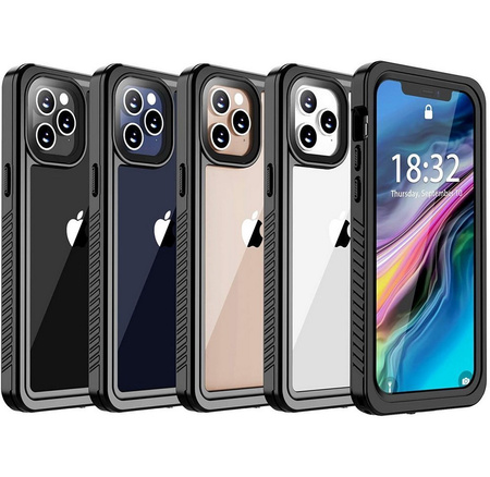 Etui D-Pro 360° Waterproof Case IP68 obudowa wodoodporna wodoszczelna pancerna do iPhone 11 Pro Max (Czarny)