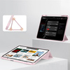 Etui D-Pro Smart Cover Case pokrowiec obudowa z klapką z uchwytem na rysiki  iPad Air 13 M2 6 Gen. 2024 (Różowy)