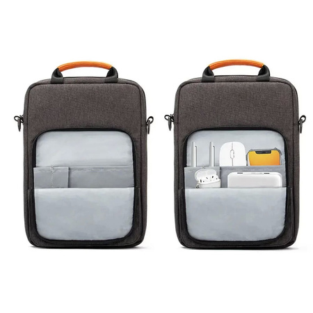 Torba D-Pro Vertical Oxford Bag etui pokrowiec futerał miękki z rączkami do laptopa Dell HP Lenovo Apple MacBook 13-14" (Grafitowy)