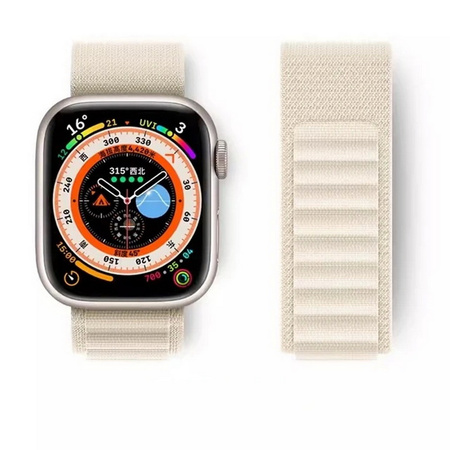 Pasek opaska sportowa D-Pro Alpine Loop pasek opaska do Apple Watch 1/2/3/4/5/6/7/8/9//10/SE/Ultra 42/44/45/46/49mm (Beżowy)