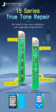 JCID płytka TrueTone LCD OEM+HQ iPhone 13 Pro/13 Pro Max/14 Pro/14 Pro Max/15 Pro/15 Pro Max