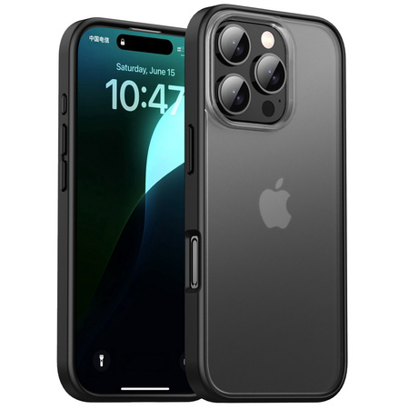 Etui D-Pro Matte Hybrid obudowa matowa do iPhone 16 Pro (Czarny)