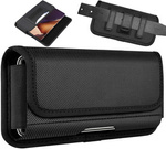 Kabura pozioma D-Pro Holster Oxford V2 etui do paska na telefon do 7.2 Cala (rozm. XXL) (Czarny)