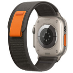 Pasek opaska Trail Loop do Apple Watch 1/2/3/4/5/6/7/8/9/10/SE/Ultra 44/45/49mm (Czarny/ pomarańczowy)