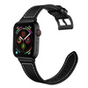 Pasek skórzany skóra do Apple Watch 1/2/3/4/5/6/7/8/9/SE/Ultra 42/44/45/49mm (Czarny)