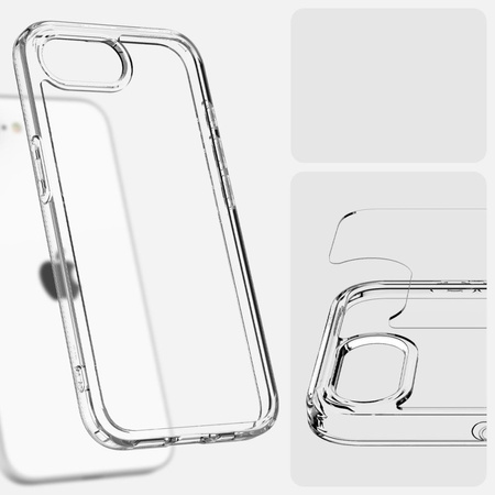 Etui Spigen Ultra Hybrid Case obudowa mocna wzmacniana iPhone 16e (Crystal Clear)