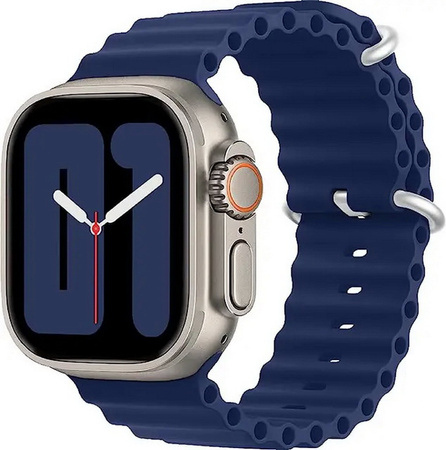 Pasek opaska sportowa D-Pro Ocean Loop do zegarka Apple Watch 1/2/3/4/5/6/7/8/SE/Ultra 42/44/45/49mm (Granatowy)
