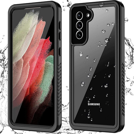 Etui D-Pro 360° Waterproof Case IP68 obudowa wodoodporna wodoszczelna pancerna do Samsung Galaxy S21 FE (Czarny)