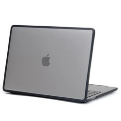 Hard Case TPU+PC etui obudowa MacBook Air 15 A2941 2023 (Matte Clear+Black Edge)