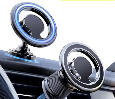 NOX 2in1 MagSafe Vent Car Holder uchwyt samochodowy do kratki i na kokpit do auta samochodu telefonu (Black)