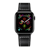 Pasek skórzany skóra do Apple Watch 1/2/3/4/5/6/7/8/9/SE/Ultra 42/44/45/49mm (Czarny)