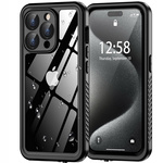 Etui D-Pro 360° Waterproof Case IP68 obudowa wodoodporna wodoszczelna pancerna do iPhone 15 Pro (Czarny)