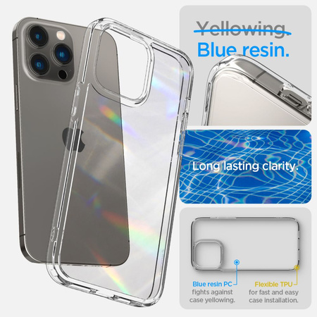 Etui Spigen Ultra Hybrid Case obudowa mocna wzmacniana iPhone 13 Pro Max (Crystal Clear)