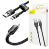 Kabel Baseus Cafule przewód mocny szybki nylonowy oplot USB-A do USB-C QC 3.0 100cm (Czarny)