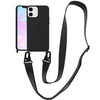 Etui D-Pro Crossbody XL obudowa pasek smycz zawieszka na ramię szyję iPhone 14/15 Plus (Różowy)