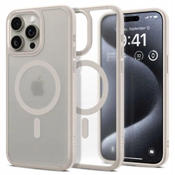 Etui Spigen Ultra Hybrid Case MagSafe obudowa mocna wzmacniana iPhone 15 Pro (Frost Natural Titanium)