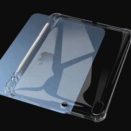 Etui silikonowe TPU z miejscem na rysik do iPad Air 13 (2024) / Pro 12.9 (2018-2022) (Przezroczysty)