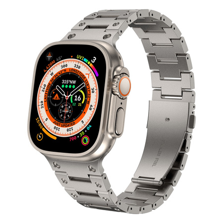 Pasek bransoleta tytanowa Y Steel Link do Apple Watch 1/2/3/4/5/6/7/8/SE/Ultra 42/44/45/49mm (Starlight Titanium)