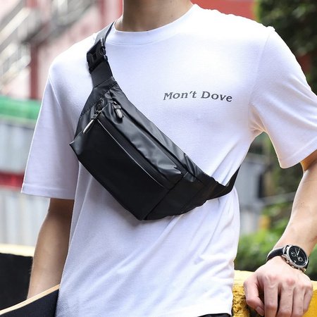 D-Pro Crossbody Fanny Pack saszetka biodrówka nerka sportowa torebka na pas (Ciemny zielony)