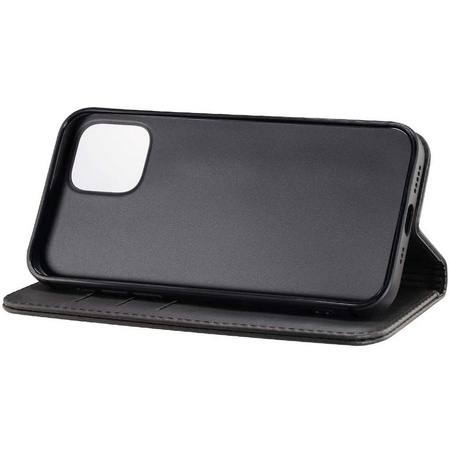 Etui D-Pro Flip Cover Wallet Case z klapką magnetyczną portfel iPhone 13 Pro Max (Czarny)